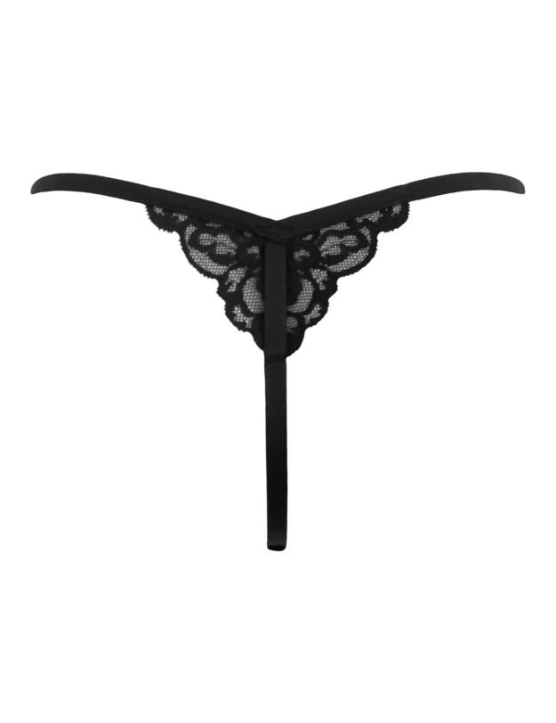 Pour Moi Manhattan Thong Black 