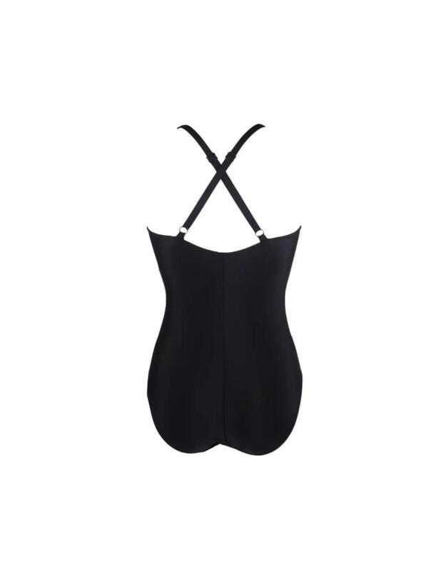 Pour Moi Energy Recycled Material V Neck Swimsuit Black/Lime