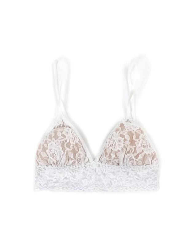 Hanky Panky Signature Lace Padded Triangle Bralette White
