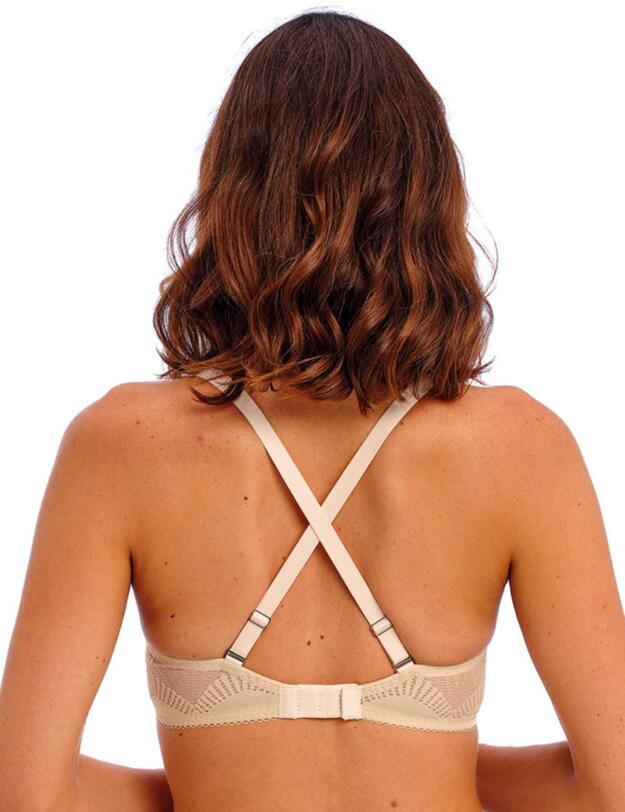 Wacoal Sensu Lace Underwired Plunge Bra Champagne