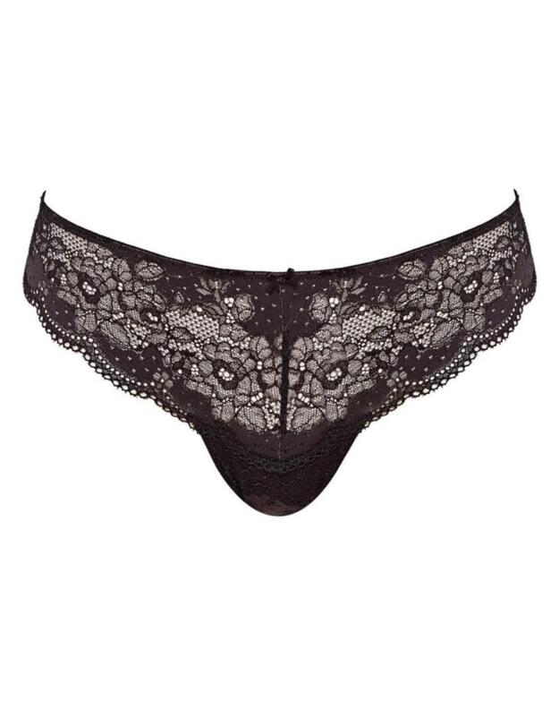 Panache Clara Thong Charcoal/Black