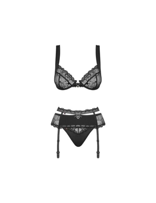 Obsessive Heartina 3 Piece Lingerie Bra Set