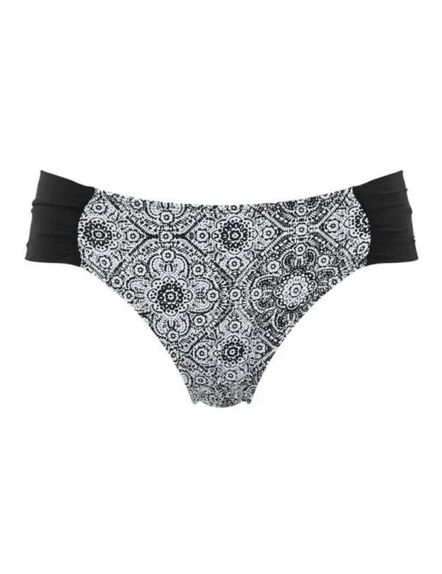 Panache Samara Gather Bikini Brief Black/White