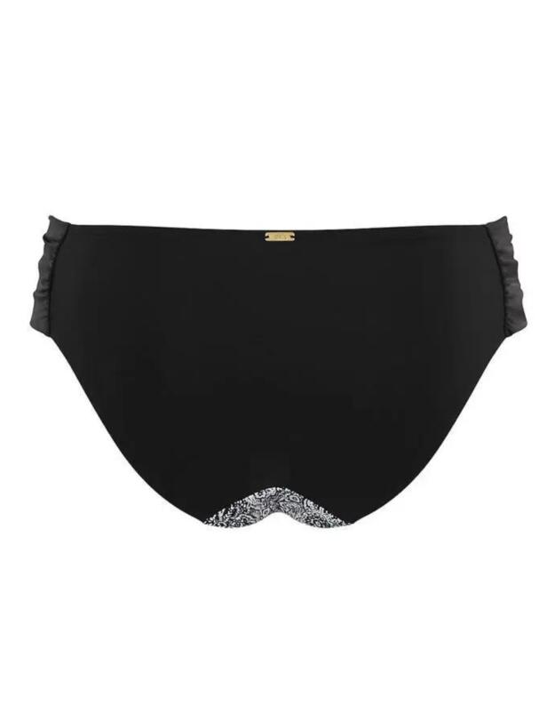 Panache Samara Gather Bikini Brief Black/White