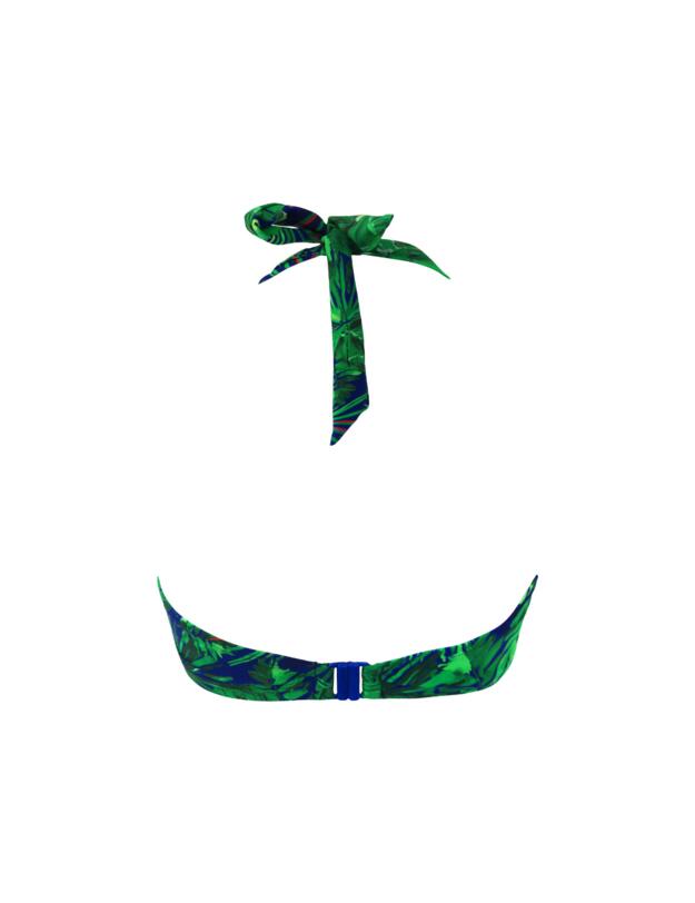 Pour Moi Pacific Beach Halterneck Bikini Top Navy Fern