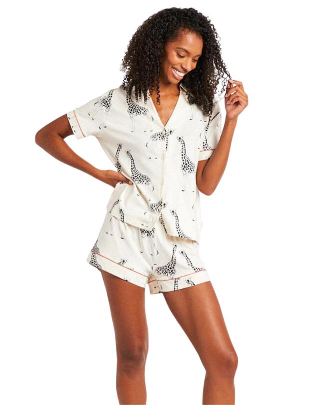 Chelsea Peers Short Pyjama Set Giraffe Print