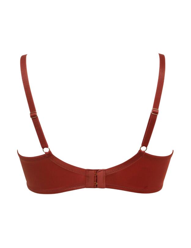 Pour Moi India Stripe Underwired Bra Chestnut