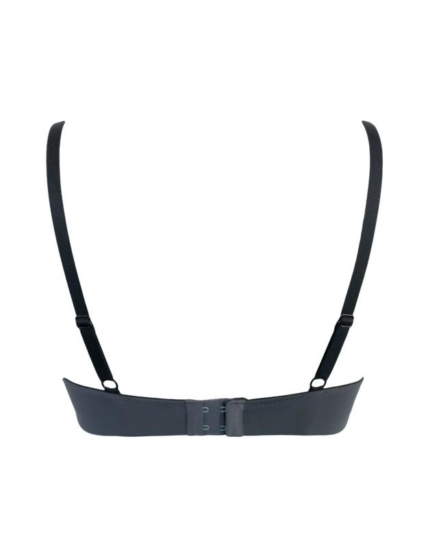 Pour Moi Romance Moulded Plunge Bra Slate/Black 