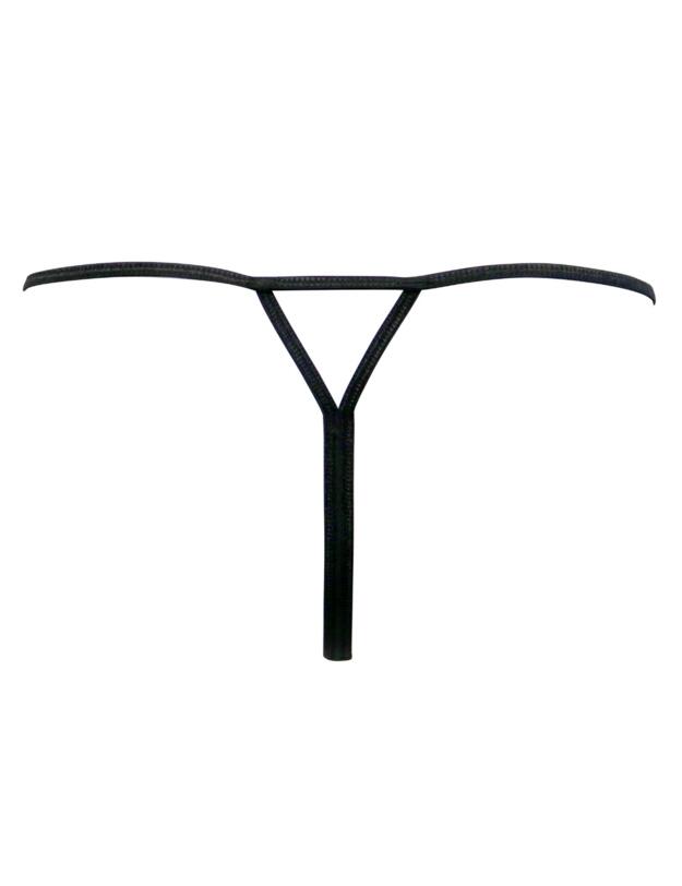 Pour Moi For Your Eyes Only Crotchless Thong Black 