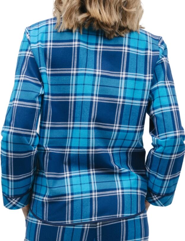 Cyberjammies Bea Pyjama Top Blue Check