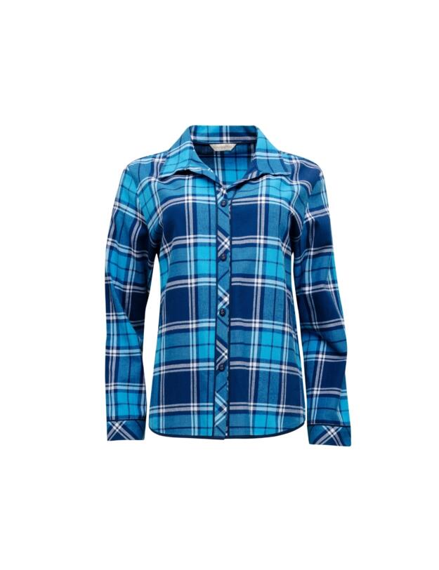 Cyberjammies Bea Pyjama Top Blue Check