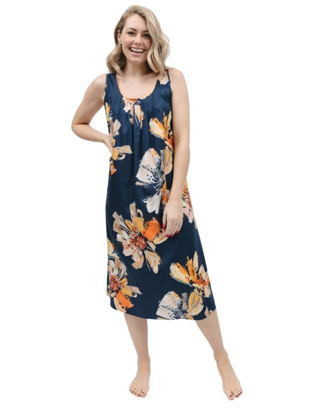 Cyberjammies Cosmo Nightdress Navy Floral Print