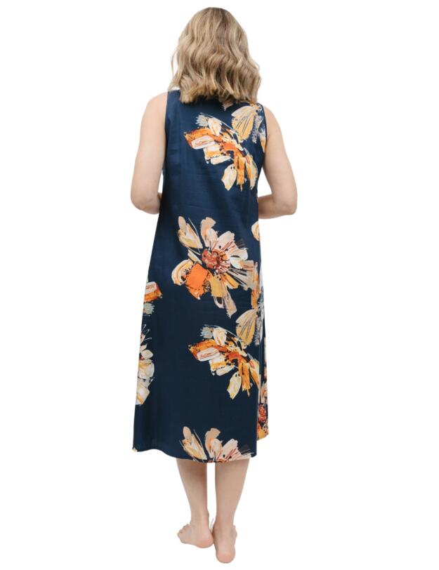 Cyberjammies Cosmo Nightdress Navy Floral Print