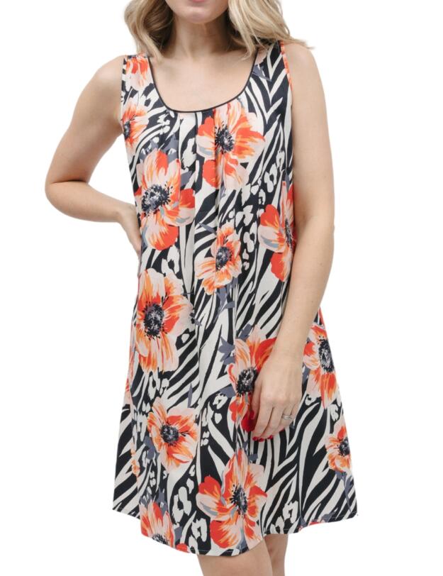 Cyberjammies Nicole Chemise Charcoal Animal Print Floral Print