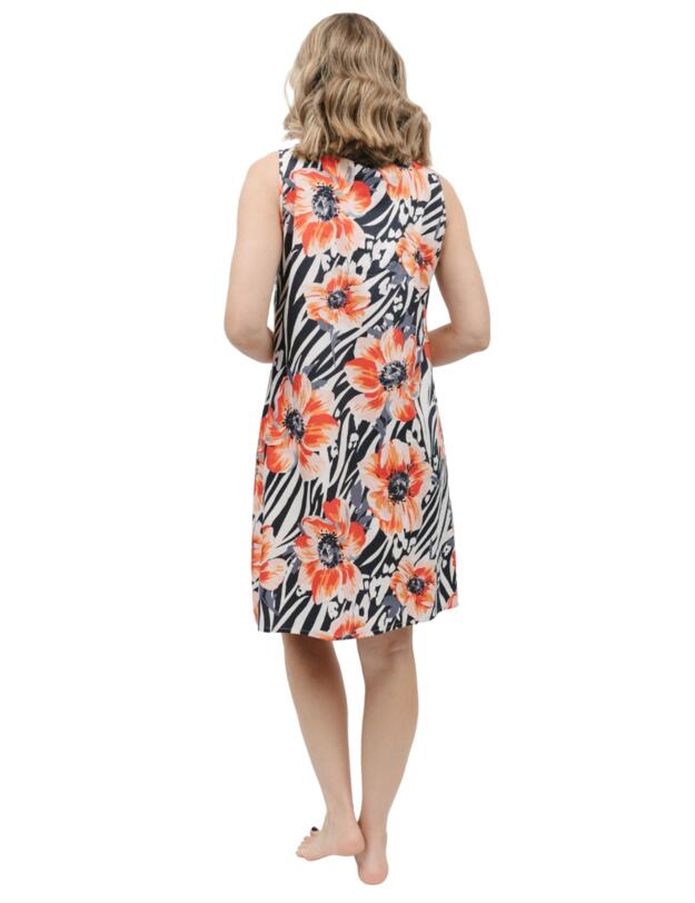 Cyberjammies Nicole Chemise Charcoal Animal Print Floral Print