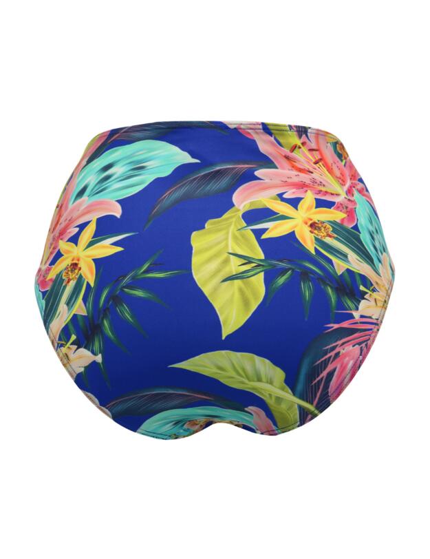 Pour Moi In The Mix High Waist Control Bikini Brief Blue Tropical 