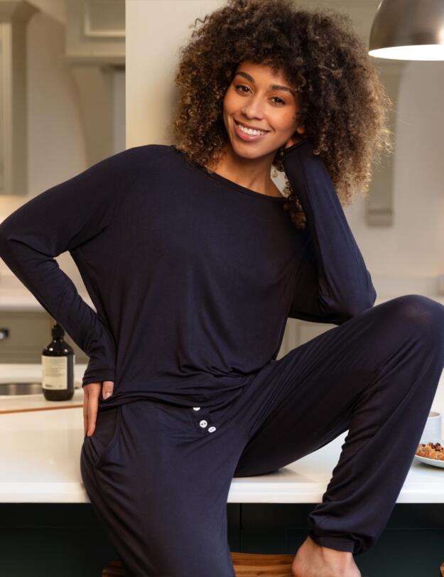 Cyberjammies Nicole Pyjama Bottoms Charcoal