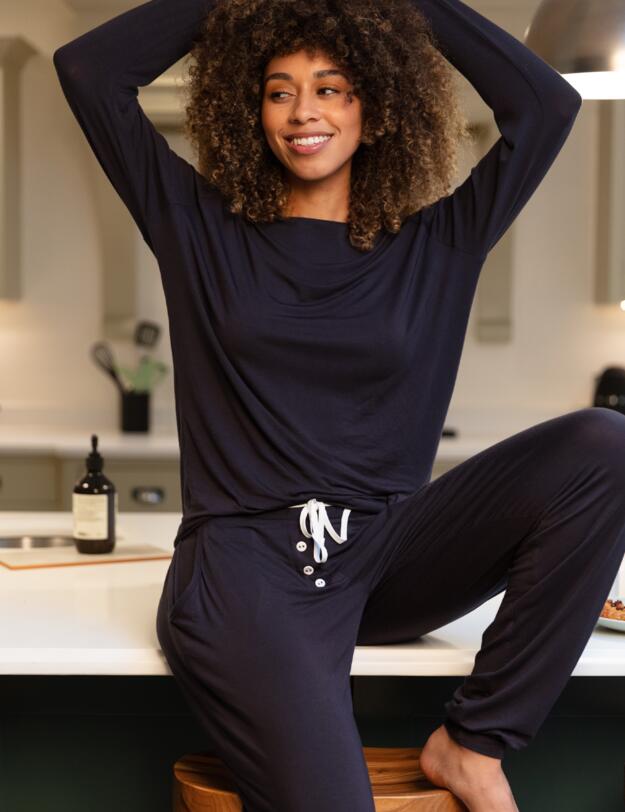 Cyberjammies Nicole Pyjama Bottoms Charcoal