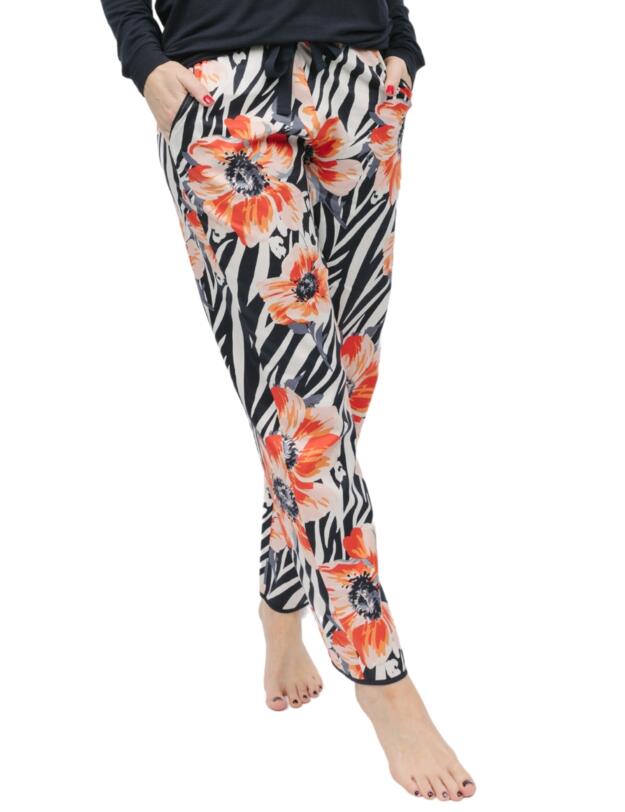 Cyberjammies Nicole Pyjama Bottoms Charcoal Animal Floral Print
