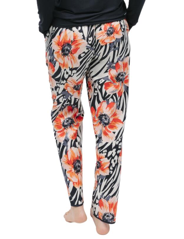 Cyberjammies Nicole Pyjama Bottoms Charcoal Animal Floral Print