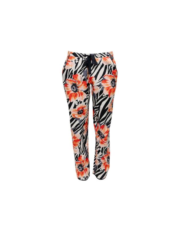 Cyberjammies Nicole Pyjama Bottoms Charcoal Animal Floral Print