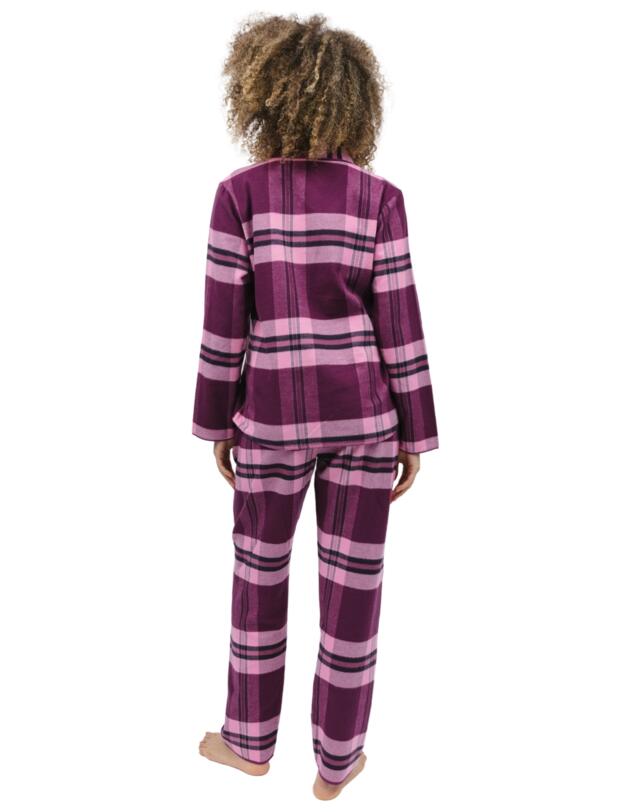 Cyberjammies Eve Pyjama Top Magenta Check 