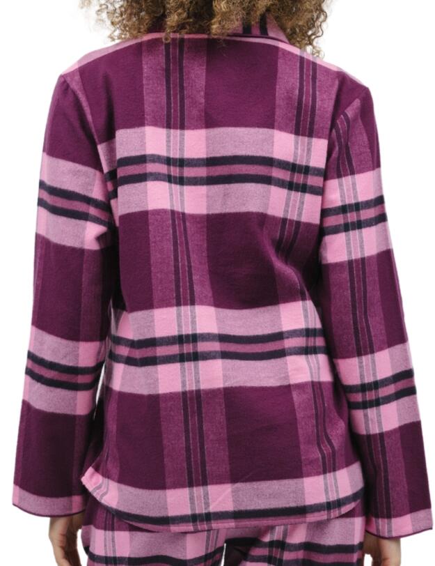 Cyberjammies Eve Pyjama Top Magenta Check 