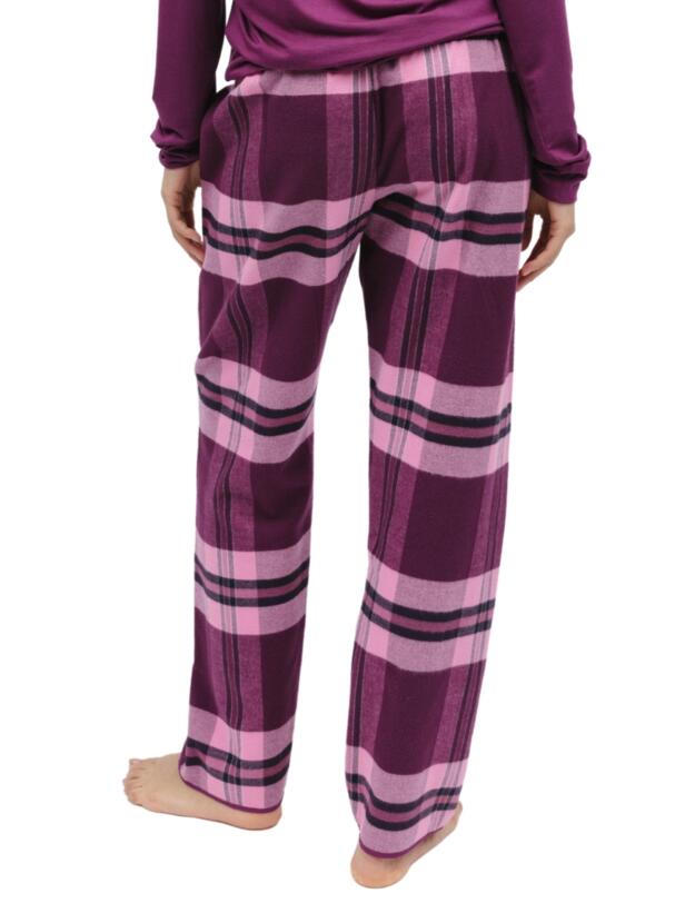 Cyberjammies Eve Pyjama Pants Magenta Check 
