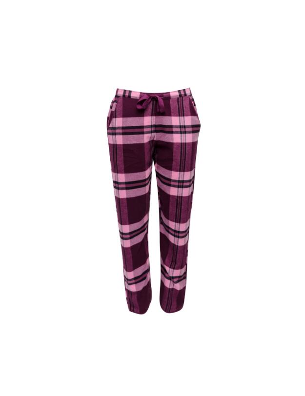 Cyberjammies Eve Pyjama Pants Magenta Check 