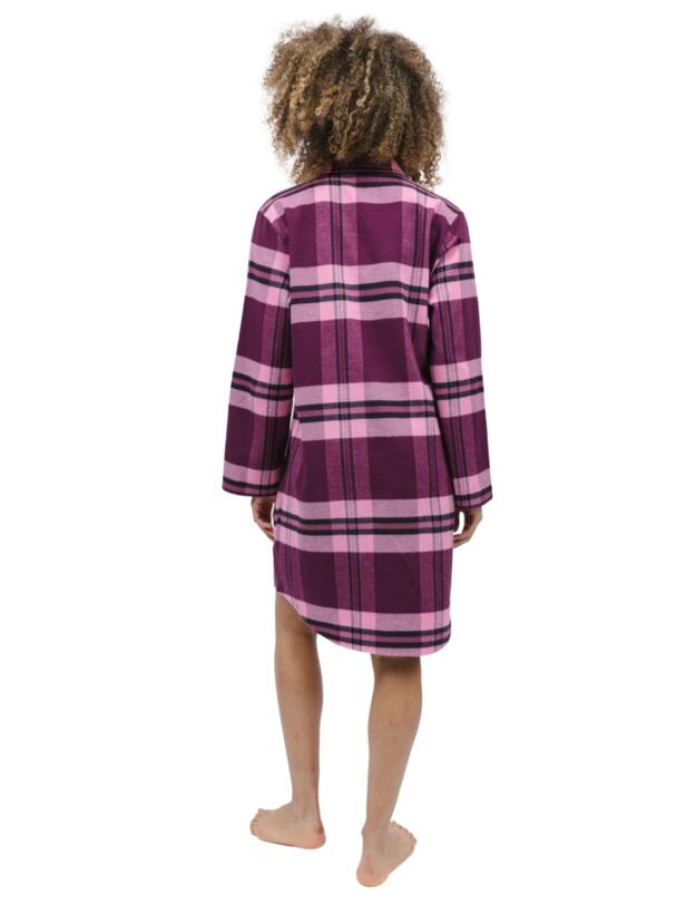 Cyberjammies Eve Nightshirt Magenta Check 