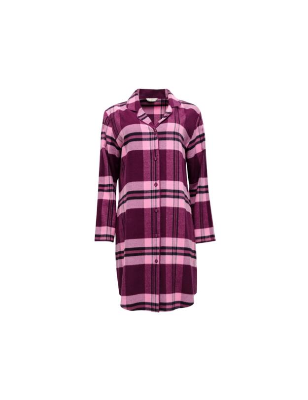 Cyberjammies Eve Nightshirt Magenta Check 