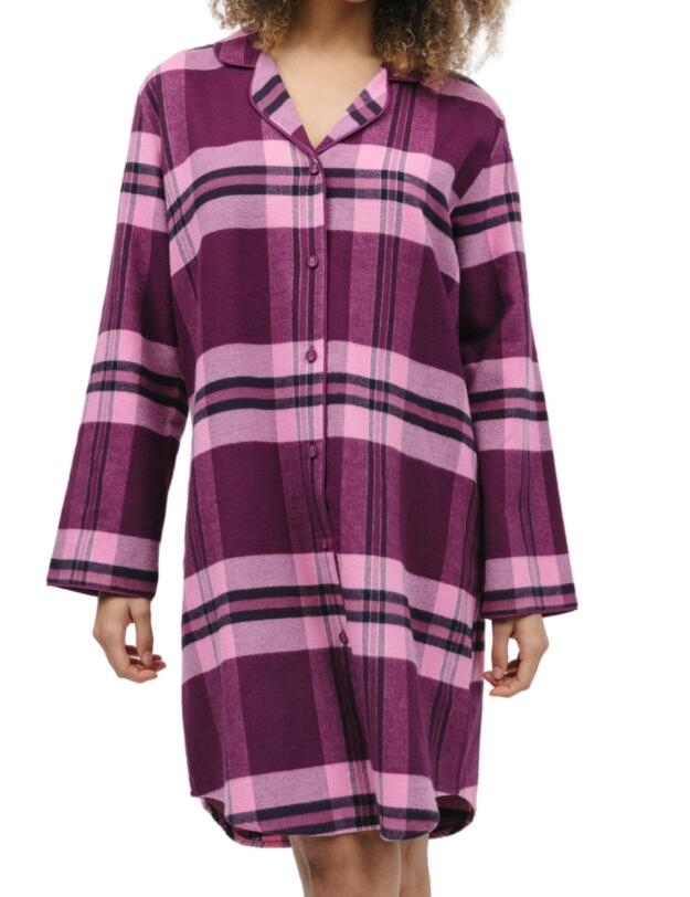 Cyberjammies Eve Nightshirt Magenta Check 