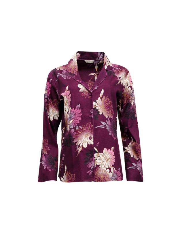 Cyberjammies Eve Pyjama Top Magenta Floral Top