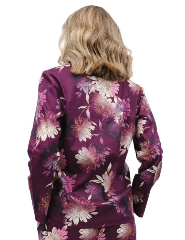Cyberjammies Eve Pyjama Top Magenta Floral Top