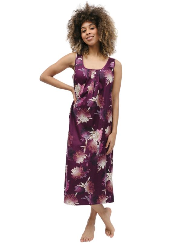 Cyberjammies Eve Nightdress Magenta Floral Top