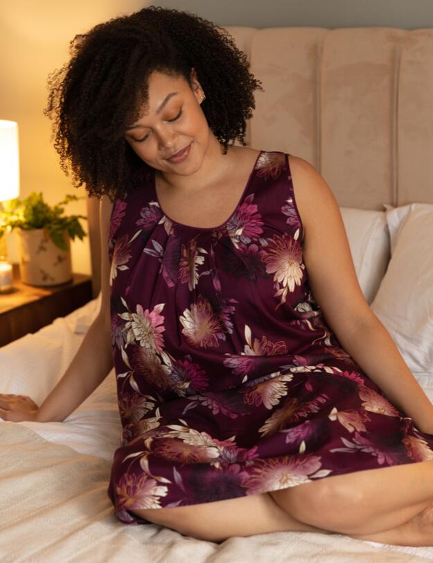 Cyberjammies Eve Nightdress Magenta Floral Top