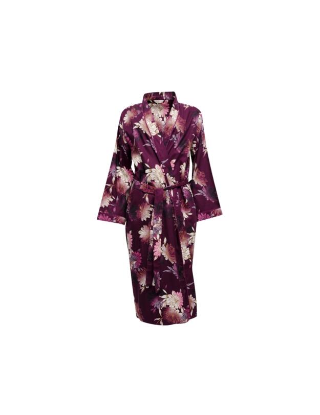 Cyberjammies Eve Long Dressing Gown Magenta Floral Top