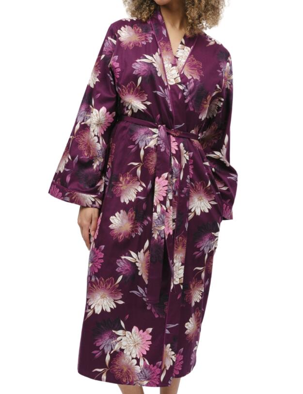 Cyberjammies Eve Long Dressing Gown Magenta Floral Top