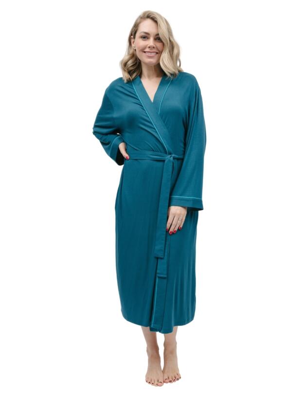 Cyberjammies Maple Jersey Dressing Gown Teal