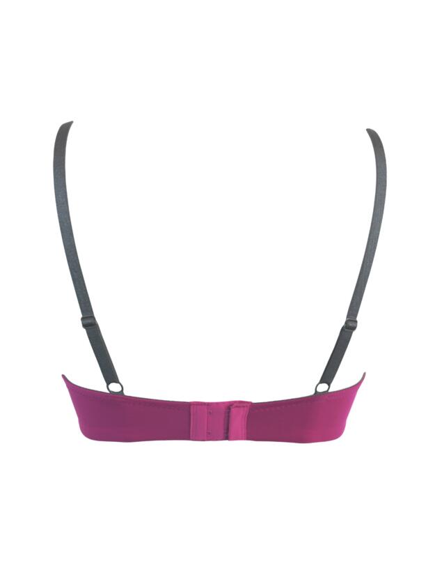 Pour Moi Romance Moulded Plunge Bra Magenta/Slate