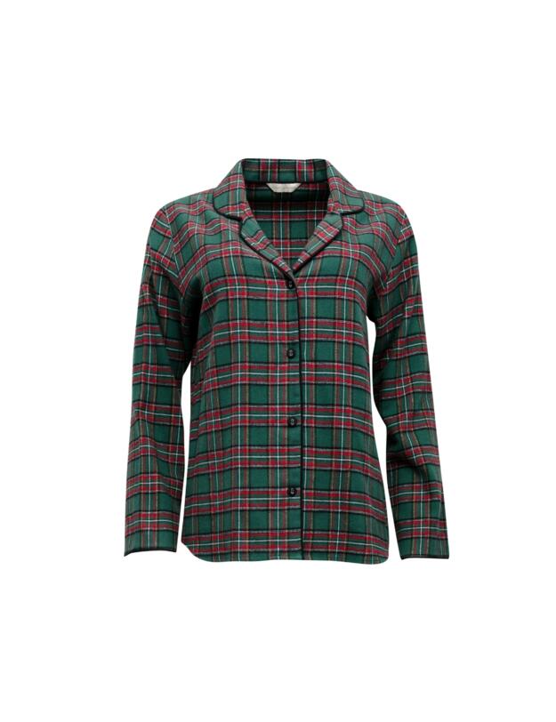 Cyberjammies Whistler Pyjama Top Green Check