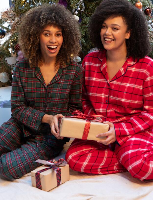 Cyberjammies Whistler Pyjama Top Green Check