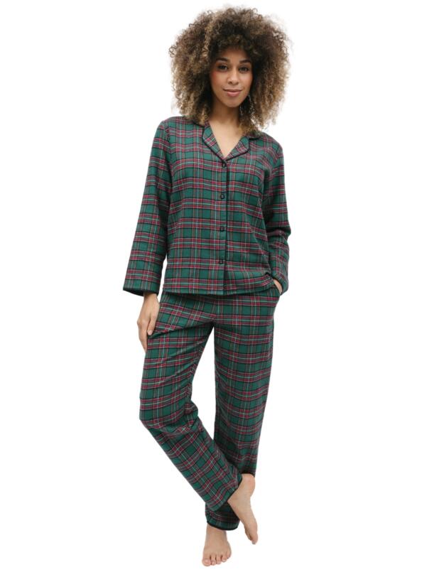 Cyberjammies Whistler Pyjama Top Green Check