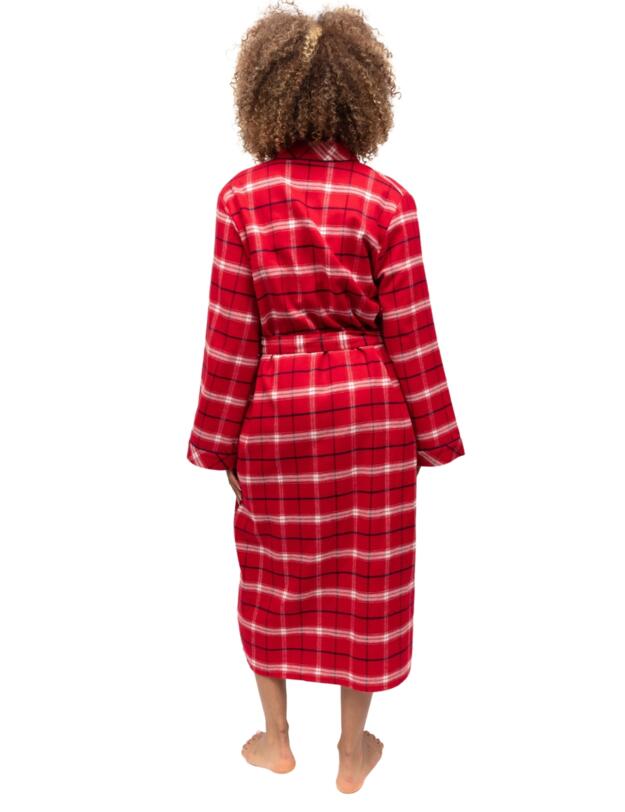 Cyberjammies Noel Long Dressing Gown Red Check