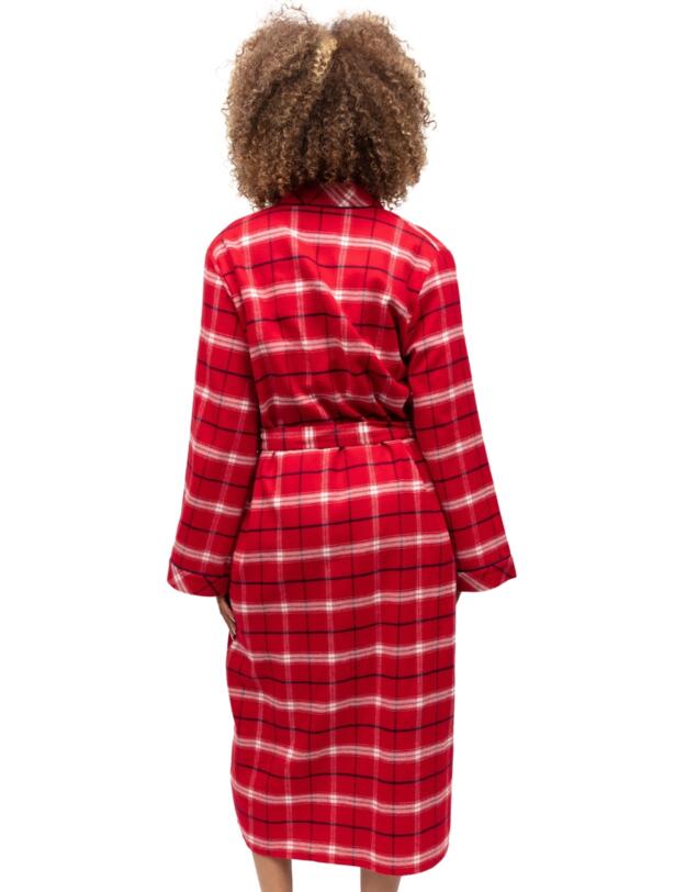 Cyberjammies Noel Long Dressing Gown Red Check
