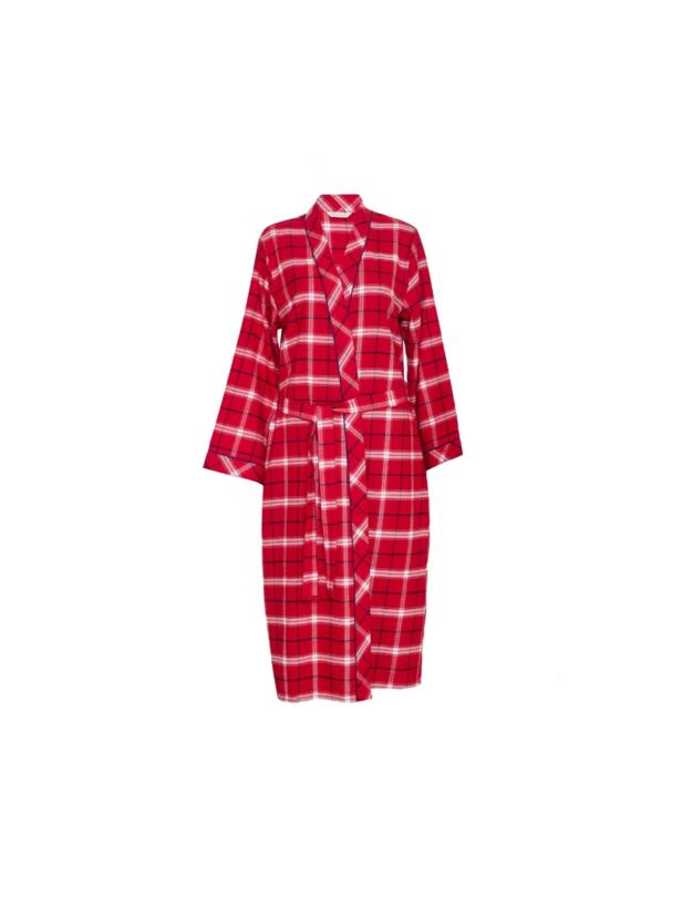 Cyberjammies Noel Long Dressing Gown Red Check