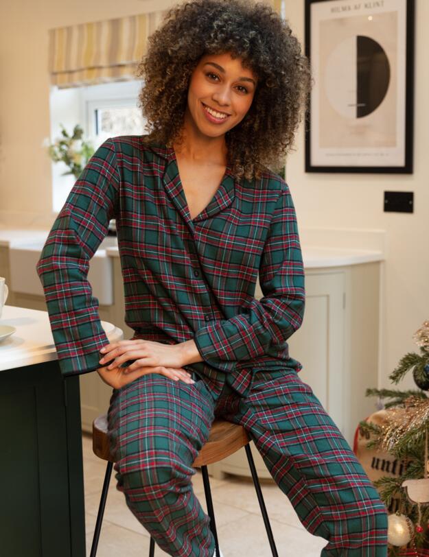 Cyberjammies Whistler Pyjama Bottoms Green Check