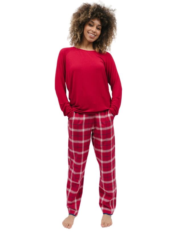 Cyberjammies Noel Pyjama Pants Red Check
