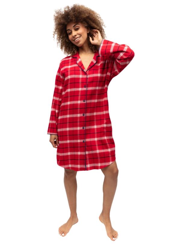 Cyberjammies Noel Nightshirt Red Check