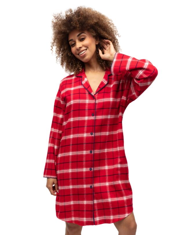 Cyberjammies Noel Nightshirt Red Check
